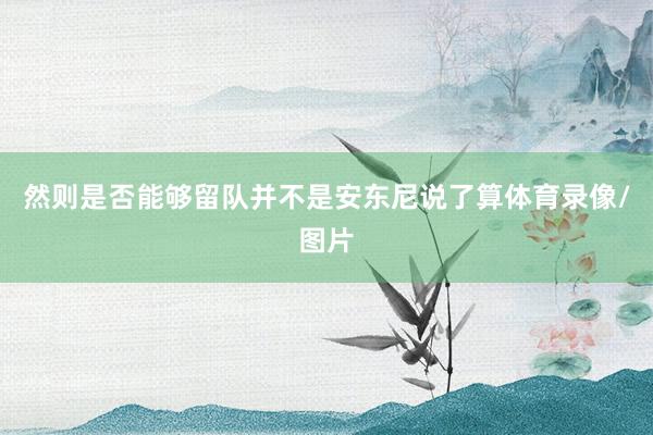 然则是否能够留队并不是安东尼说了算体育录像/图片