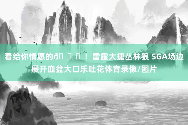 看给你情愿的😂！雷霆大捷丛林狼 SGA场边展开血盆大口乐吐花体育录像/图片