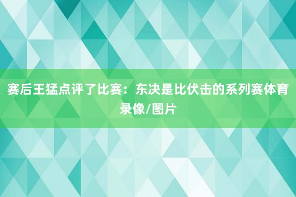 赛后王猛点评了比赛：东决是比伏击的系列赛体育录像/图片