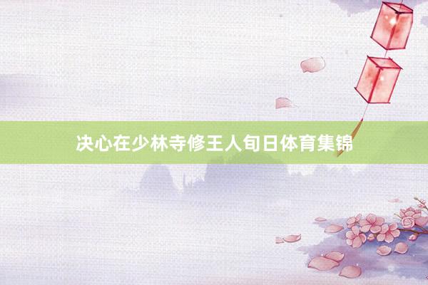 决心在少林寺修王人旬日体育集锦