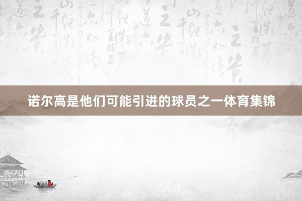 诺尔高是他们可能引进的球员之一体育集锦
