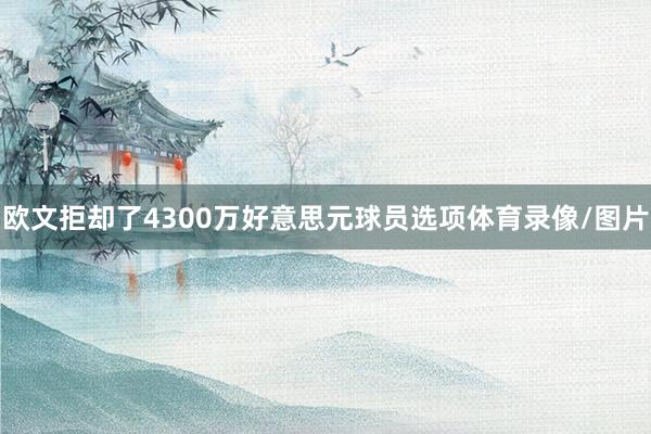 欧文拒却了4300万好意思元球员选项体育录像/图片