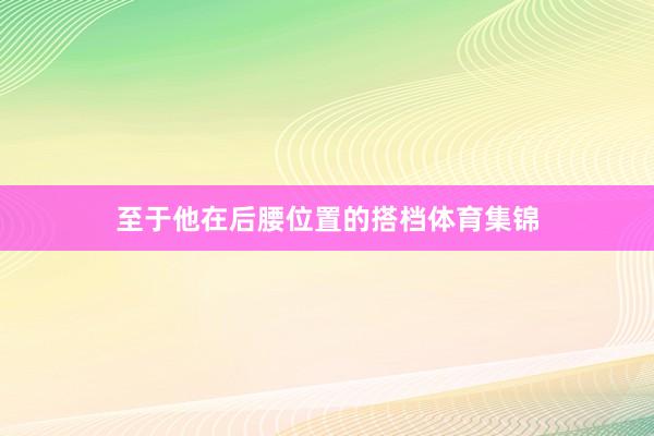 至于他在后腰位置的搭档体育集锦