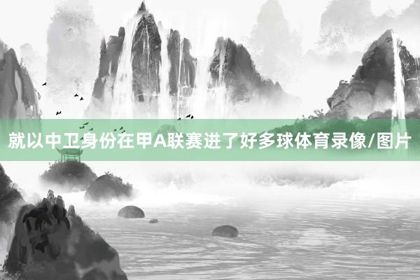 就以中卫身份在甲A联赛进了好多球体育录像/图片