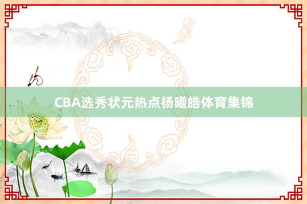 CBA选秀状元热点杨曦皓体育集锦