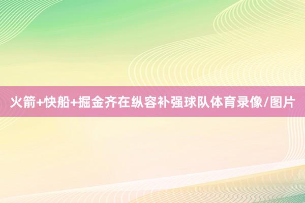 火箭+快船+掘金齐在纵容补强球队体育录像/图片