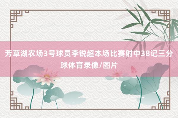芳草湖农场3号球员李锐超本场比赛射中38记三分球体育录像/图片