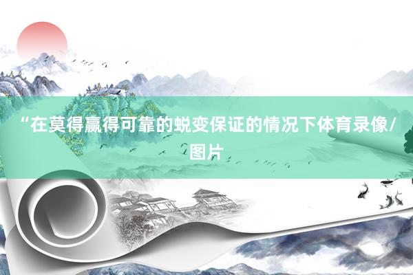 “在莫得赢得可靠的蜕变保证的情况下体育录像/图片