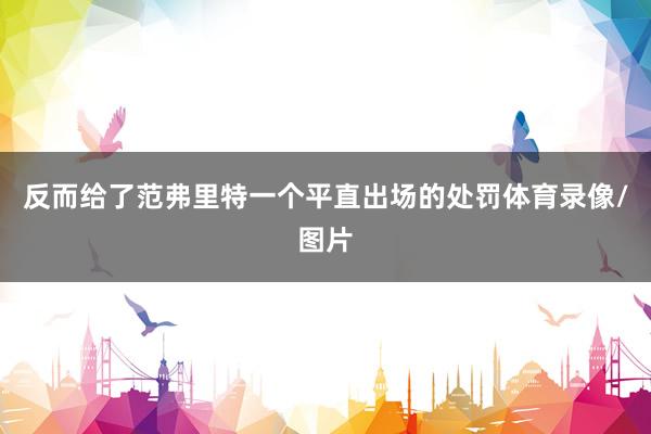 反而给了范弗里特一个平直出场的处罚体育录像/图片