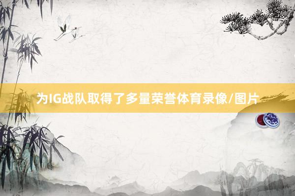 为IG战队取得了多量荣誉体育录像/图片