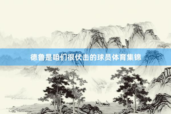 德鲁是咱们很伏击的球员体育集锦