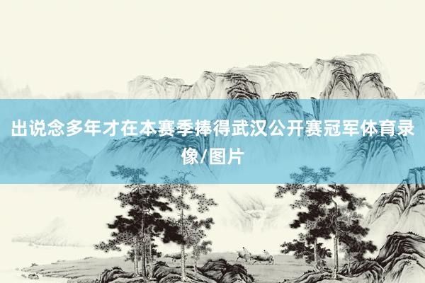 出说念多年才在本赛季捧得武汉公开赛冠军体育录像/图片