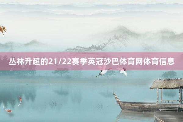 丛林升超的21/22赛季英冠沙巴体育网体育信息