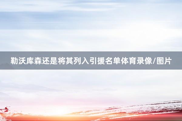 勒沃库森还是将其列入引援名单体育录像/图片