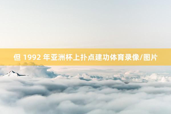 但 1992 年亚洲杯上扑点建功体育录像/图片