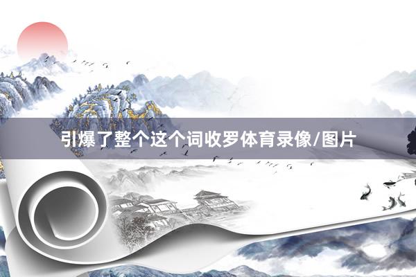 引爆了整个这个词收罗体育录像/图片