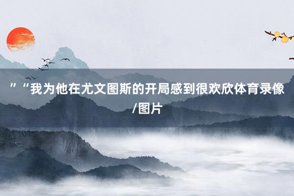 ”“我为他在尤文图斯的开局感到很欢欣体育录像/图片