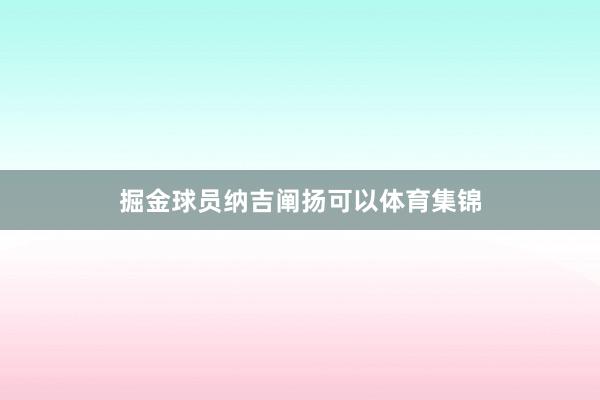 掘金球员纳吉阐扬可以体育集锦