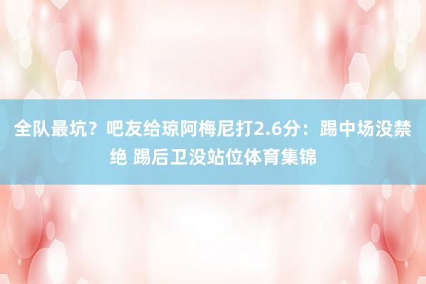 全队最坑？吧友给琼阿梅尼打2.6分：踢中场没禁绝 踢后卫没站位体育集锦