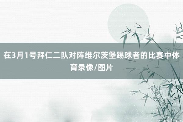 在3月1号拜仁二队对阵维尔茨堡踢球者的比赛中体育录像/图片