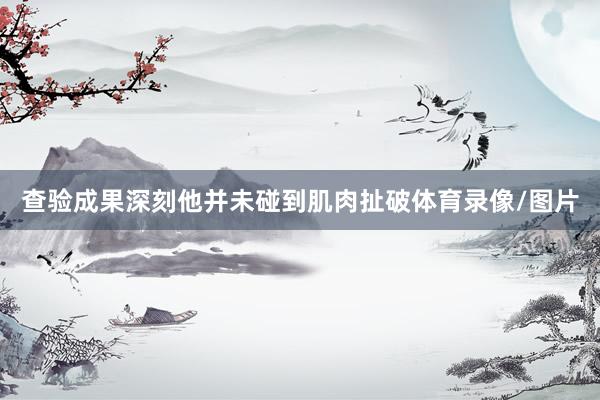 查验成果深刻他并未碰到肌肉扯破体育录像/图片