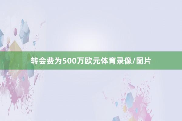 转会费为500万欧元体育录像/图片
