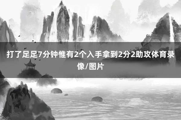 打了足足7分钟惟有2个入手拿到2分2助攻体育录像/图片