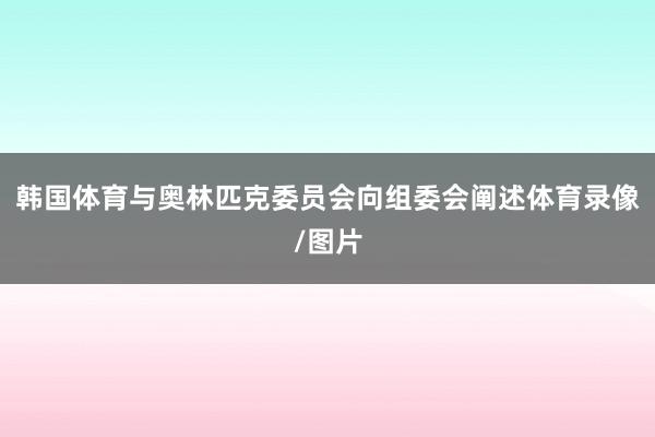韩国体育与奥林匹克委员会向组委会阐述体育录像/图片