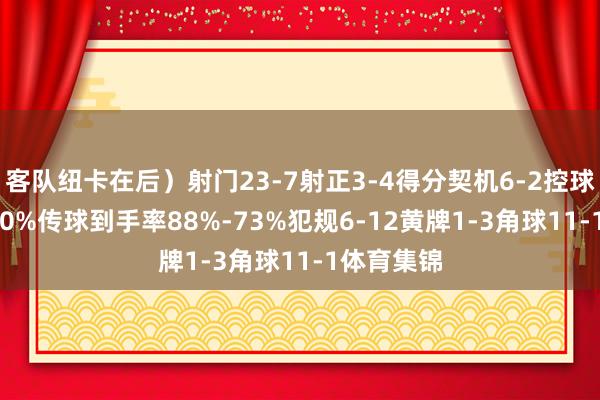 客队纽卡在后）射门23-7射正3-4得分契机6-2控球率70%-30%传球到手率88%-73%犯规6-12黄牌1-3角球11-1体育集锦