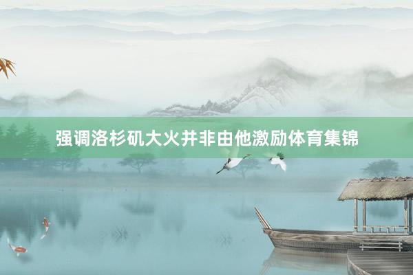 强调洛杉矶大火并非由他激励体育集锦