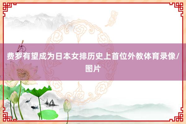 费罗有望成为日本女排历史上首位外教体育录像/图片