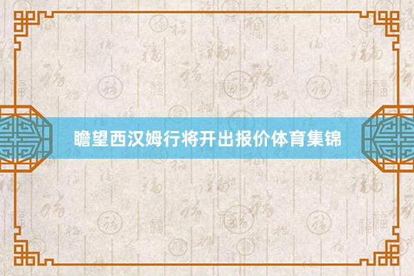 瞻望西汉姆行将开出报价体育集锦