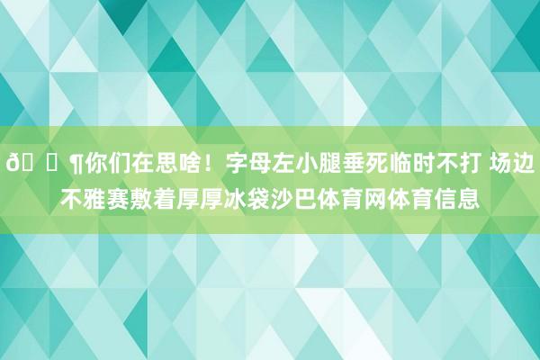 😶你们在思啥！字母左小腿垂死临时不打 场边不雅赛敷着厚厚冰袋沙巴体育网体育信息