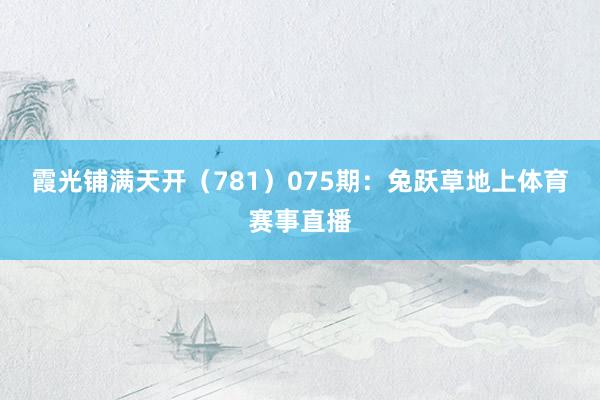 霞光铺满天开（781）　　075期：兔跃草地上体育赛事直播