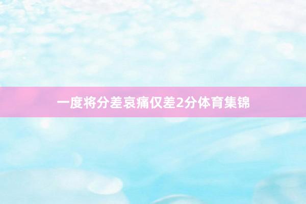 一度将分差哀痛仅差2分体育集锦