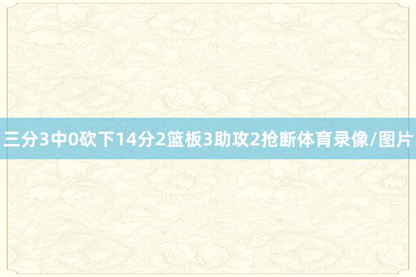 三分3中0砍下14分2篮板3助攻2抢断体育录像/图片