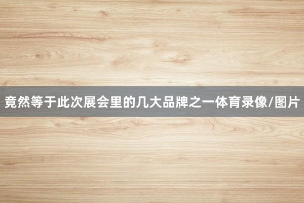 竟然等于此次展会里的几大品牌之一体育录像/图片