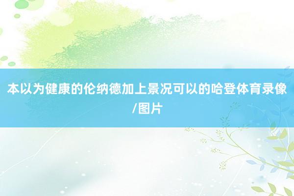本以为健康的伦纳德加上景况可以的哈登体育录像/图片