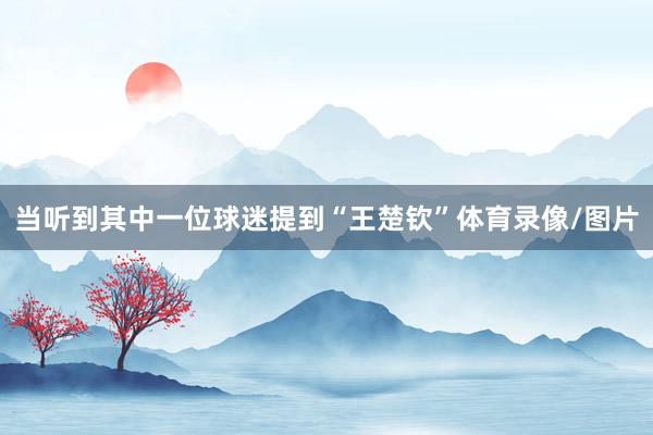 当听到其中一位球迷提到“王楚钦”体育录像/图片