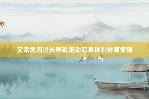 又幸免因过长导致跑动后果挑剔体育集锦