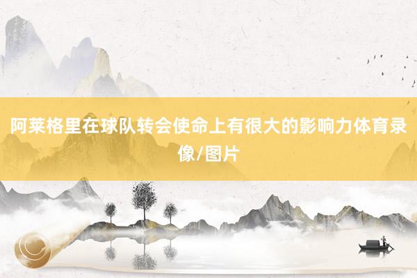 阿莱格里在球队转会使命上有很大的影响力体育录像/图片