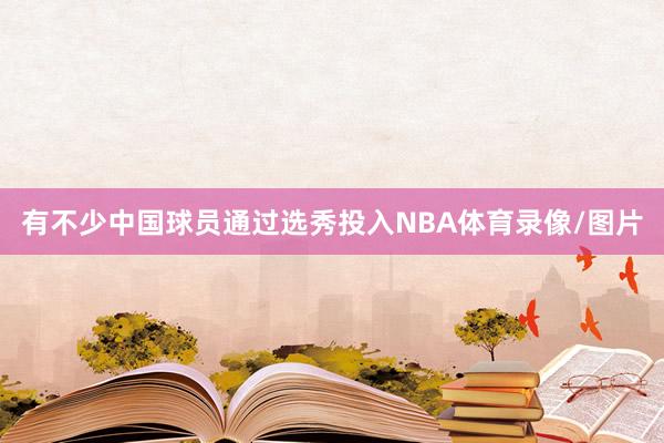 有不少中国球员通过选秀投入NBA体育录像/图片