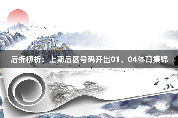 后折柳析:上期后区号码开出01、04体育集锦
