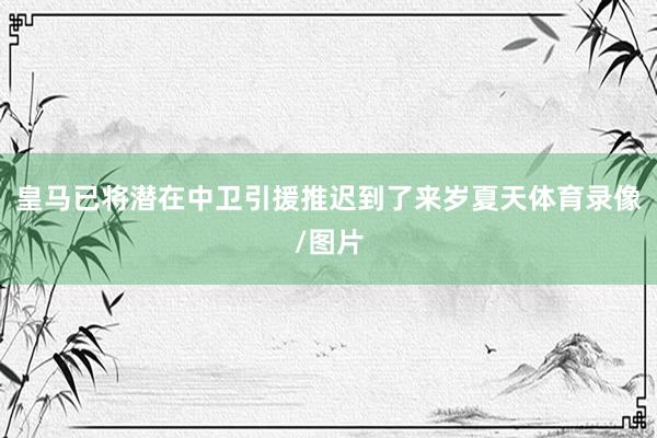 皇马已将潜在中卫引援推迟到了来岁夏天体育录像/图片