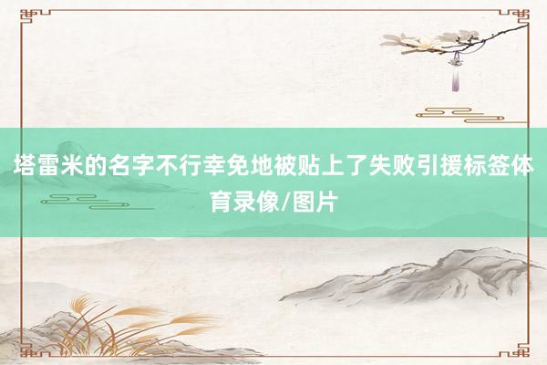 塔雷米的名字不行幸免地被贴上了失败引援标签体育录像/图片