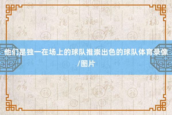 他们是独一在场上的球队推崇出色的球队体育录像/图片
