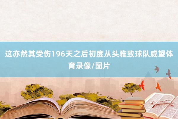 这亦然其受伤196天之后初度从头雅致球队威望体育录像/图片