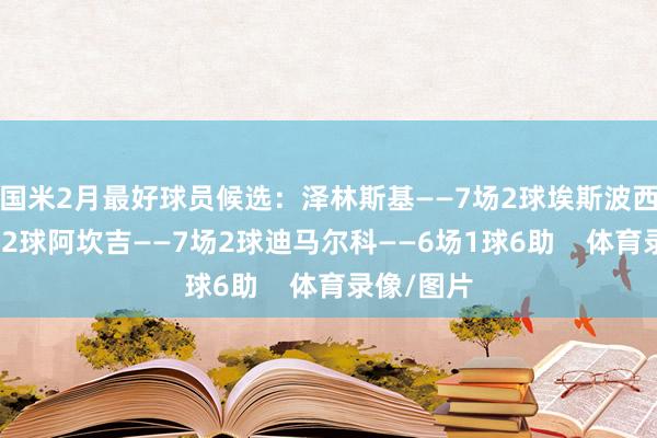 国米2月最好球员候选：泽林斯基——7场2球埃斯波西托——8场2球阿坎吉——7场2球迪马尔科——6场1球6助    体育录像/图片