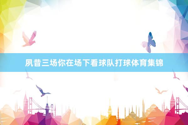 夙昔三场你在场下看球队打球体育集锦