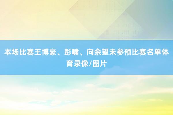本场比赛王博豪、彭啸、向余望未参预比赛名单体育录像/图片